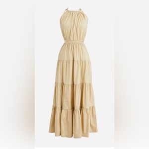J Crew Harbor side-cutout dress Khaki NWT Sz. Lg